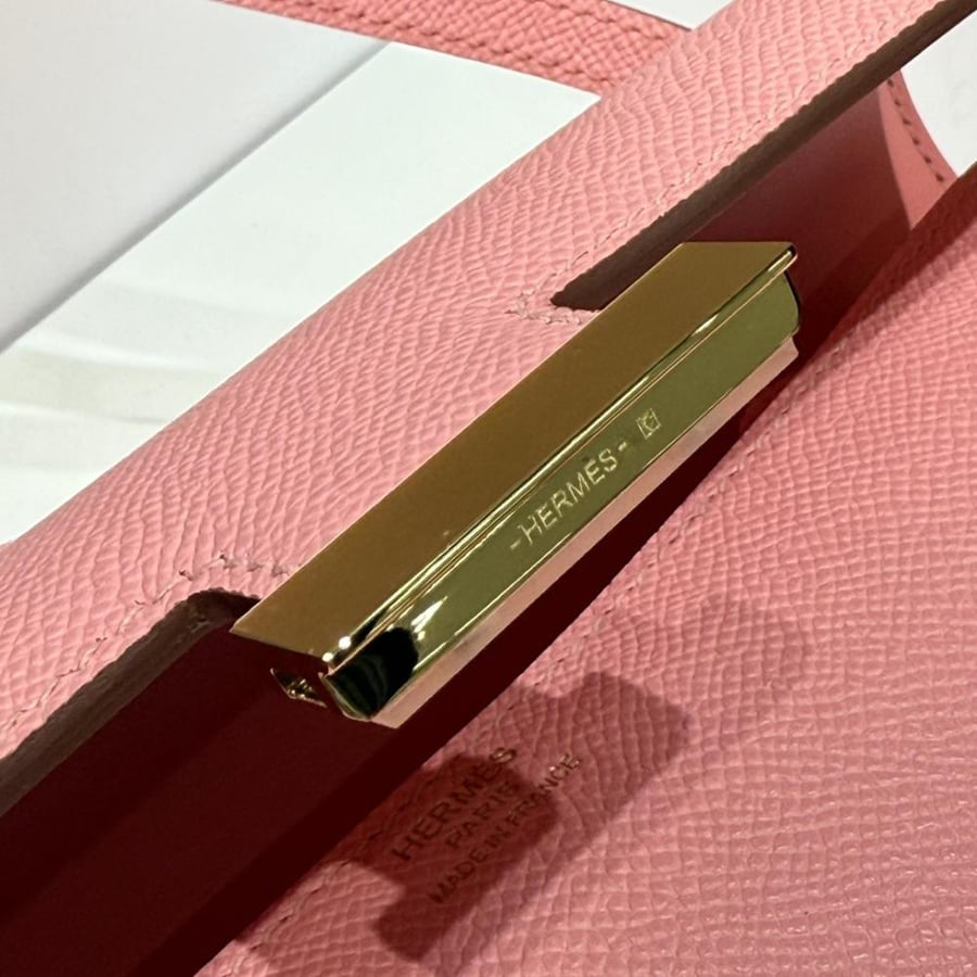 Hermes Constance Elan Bag 24cm - Rose Pink / Gold Hardware