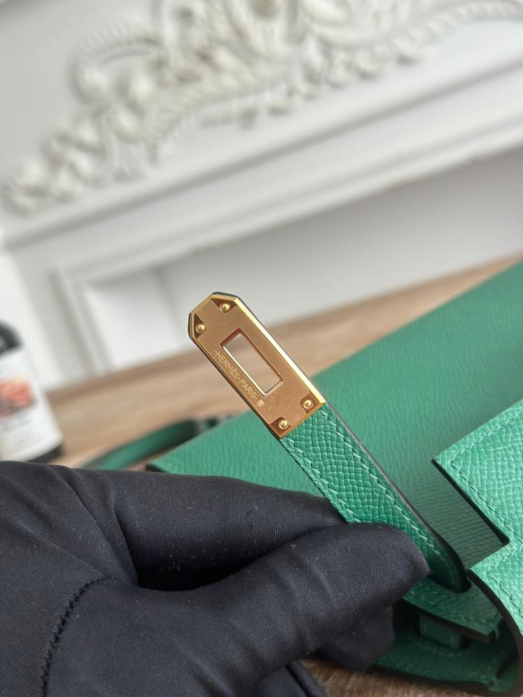 Hermes Mini Kelly II Bag 19cm - Emerald Green / Gold Hardware