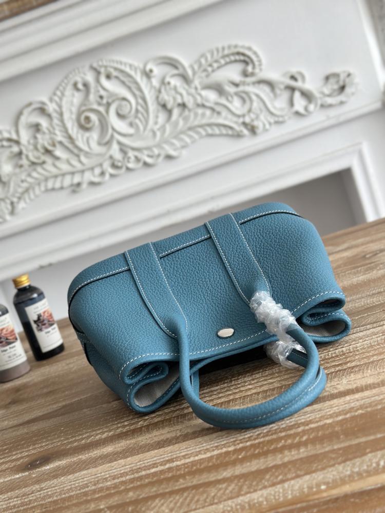 Hermes Néo Garden Party Mini Bag 23cm - Blue Jean