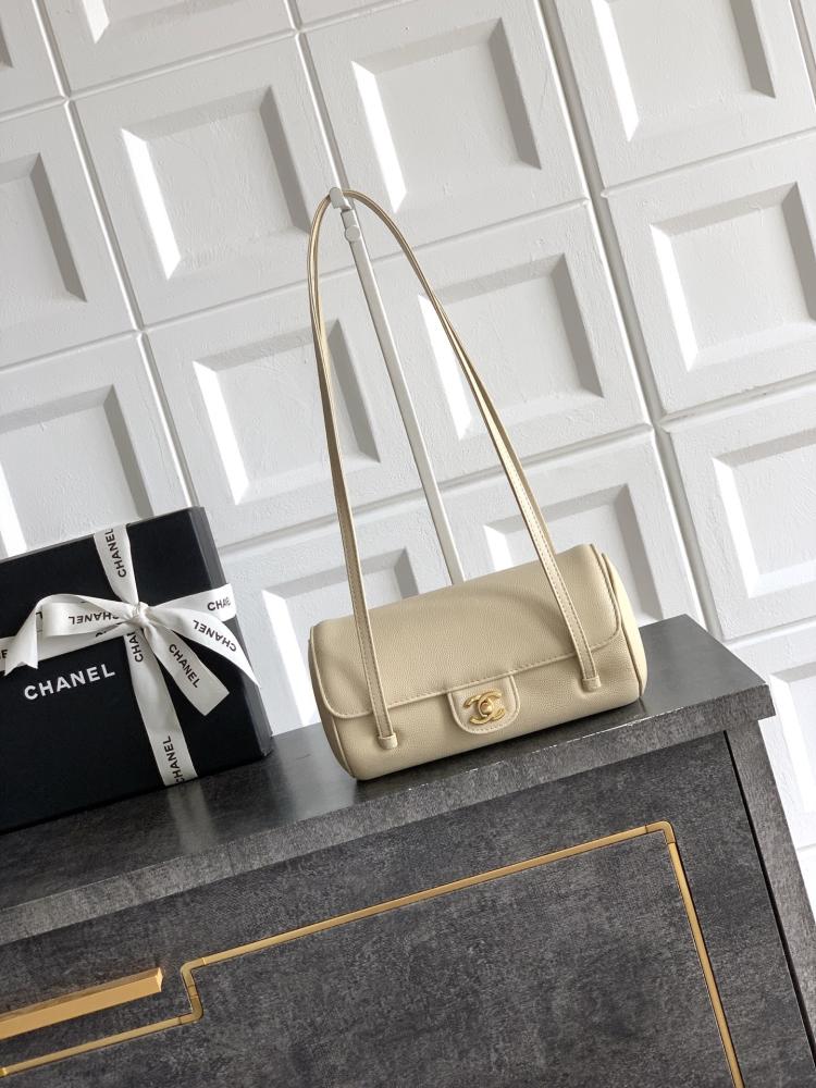Chanel Grained Leather Cylindrical Bag