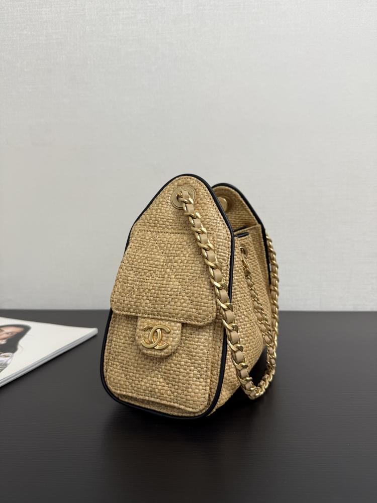 Chanel Quilted Drawstring Tote Bag