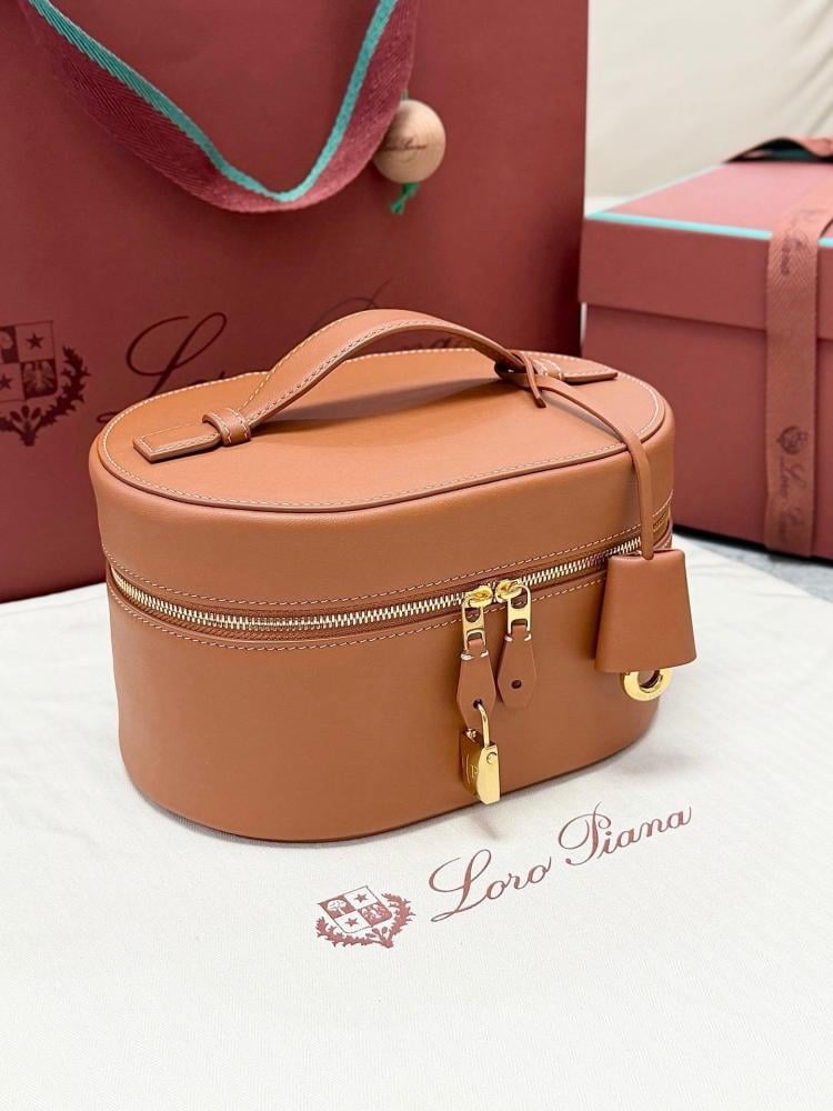 Loro Piana Extra Vanity Case in Plain Grain Calfskin