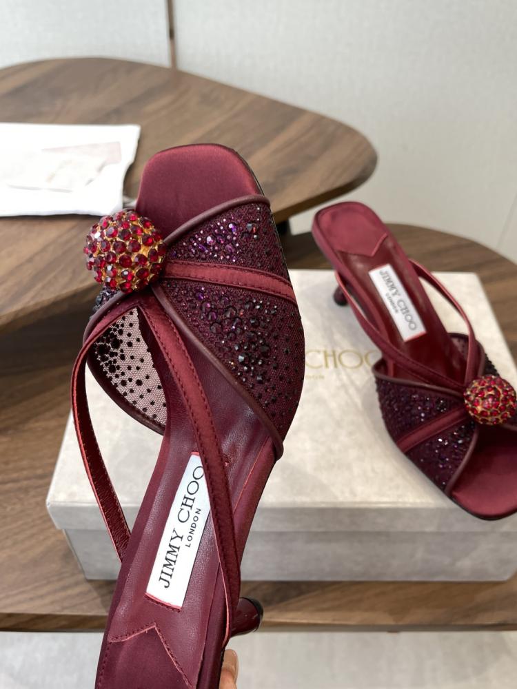 Jimmy Choo Crystal Sphere Open-Toe Mules 35-41