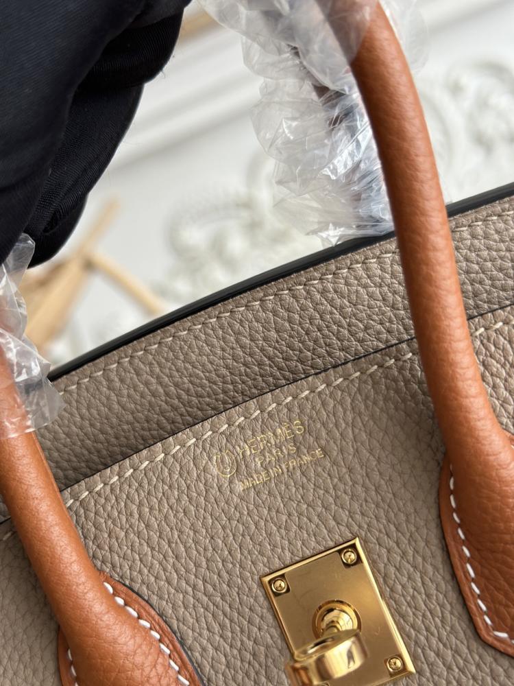 Hermes Birkin Bag 25/30cm - Etoupe & Gold