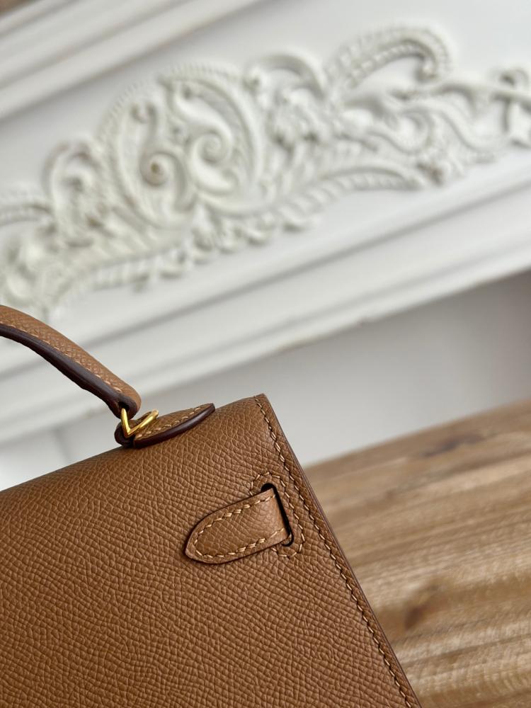 Hermes Mini Kelly II Bag 19cm - Brown / Gold Hardware