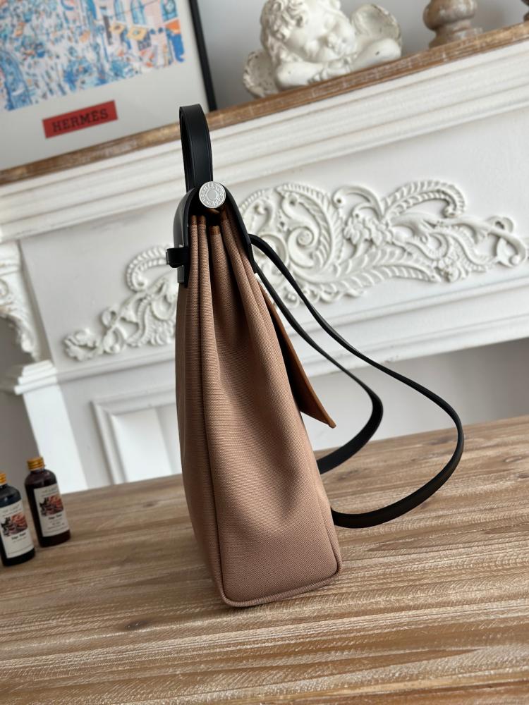 Hermes Herbag à Dos Backpack 30cm - Camel & Black