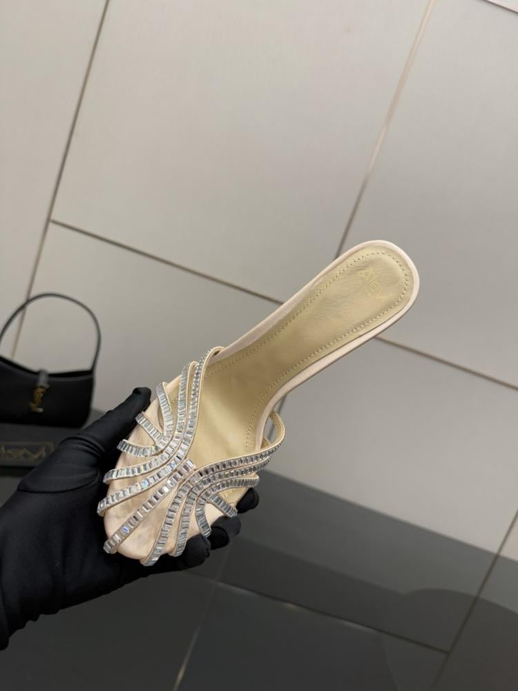 Alevì Milano Crystal-Embellished Mule Sandals (9cm) 35-39