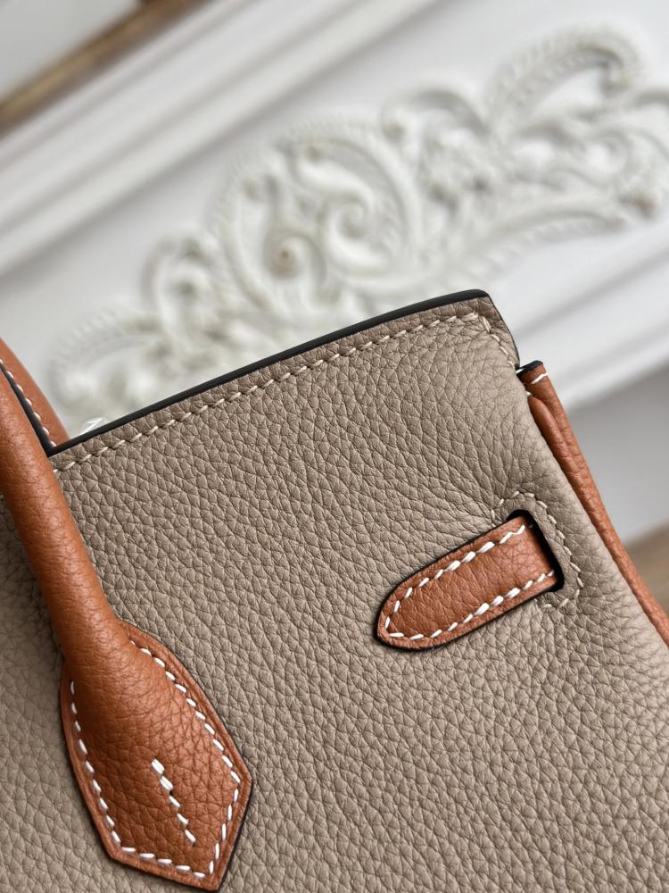Hermes Birkin Bag 25/30cm - Etoupe & Gold