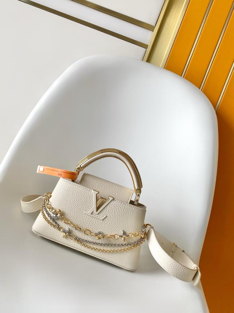 LV Capucines Mini Bag with Chain Detail