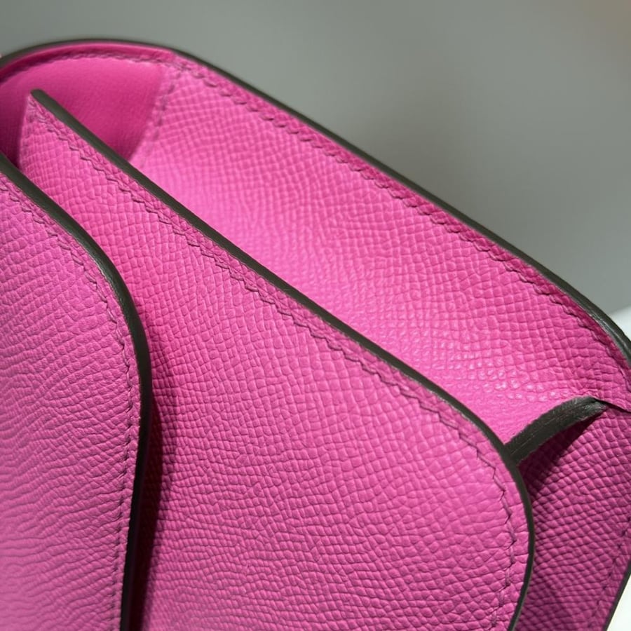 Hermes Constance Elan Bag 24cm - Magenta / Silver Hardware