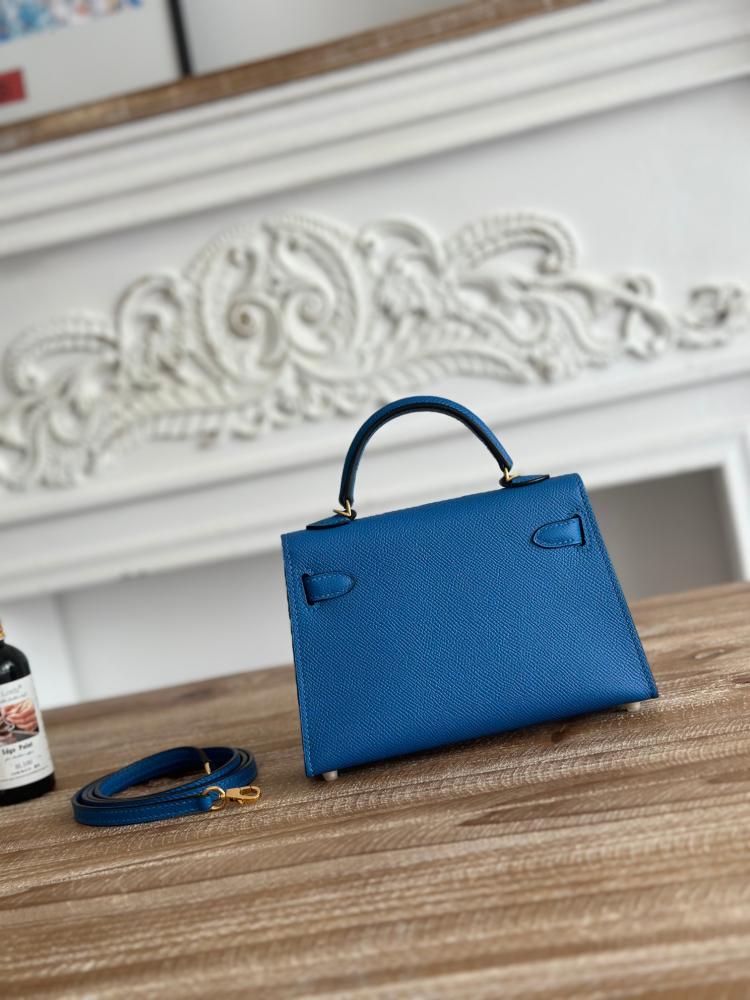 Hermes Mini Kelly II Bag 19cm - Cobalt Blue / Gold Hardware