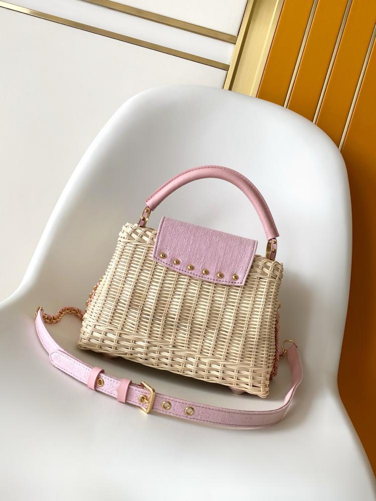 Louis Vuitton Capucines Wicker  Leather Bag