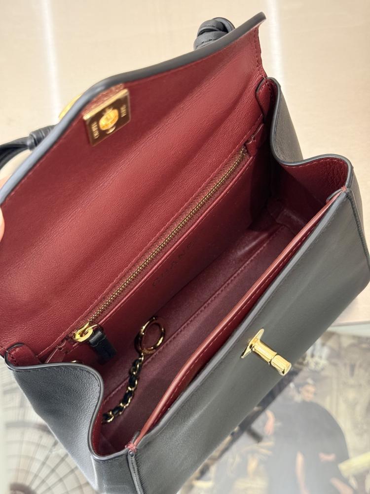 Chanel Smooth Leather Flap Bag with Knotted Straps