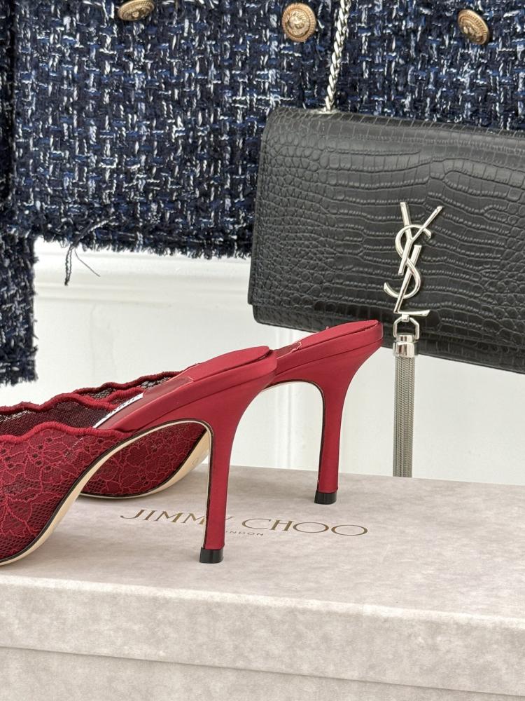 Jimmy Choo Lace Cap-Toe Mules 35-41