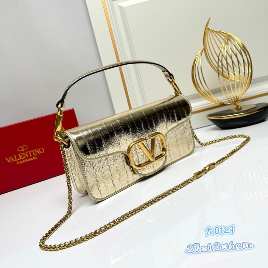 Valentino Garavani Loco Calfskin Leather Bag