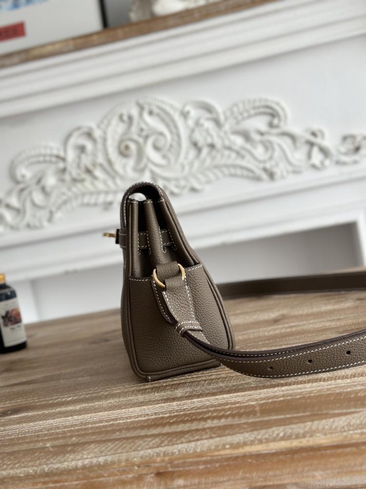 Hermes Kelly Messenger Bag 25cm - Etoupe / Gold Hardware