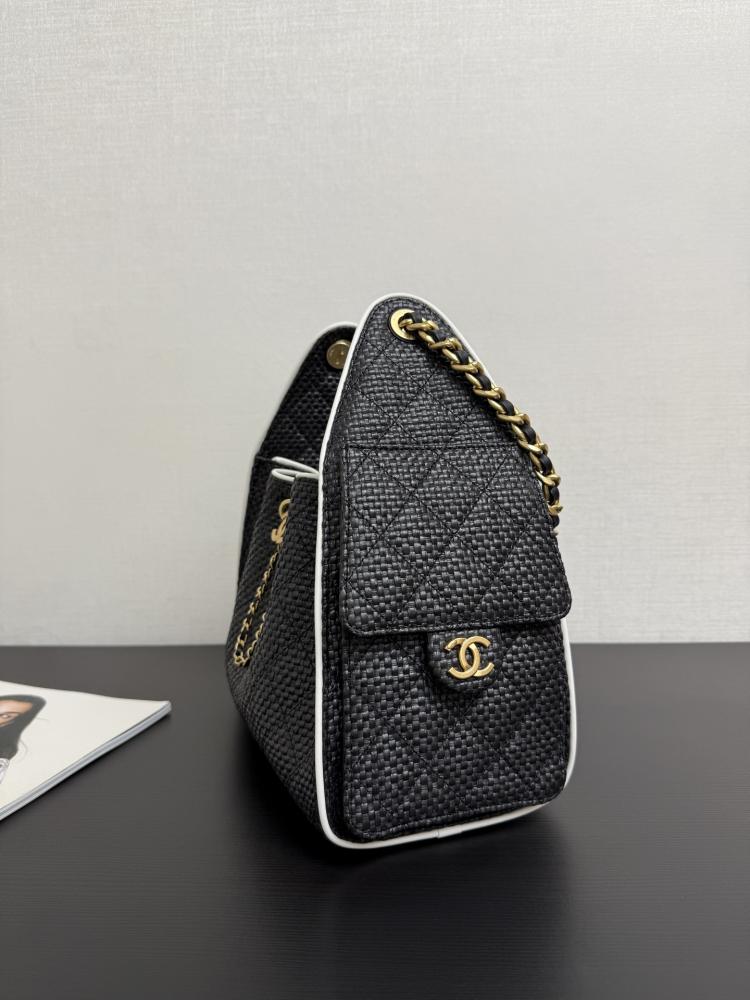 Chanel Quilted Drawstring Tote Bag