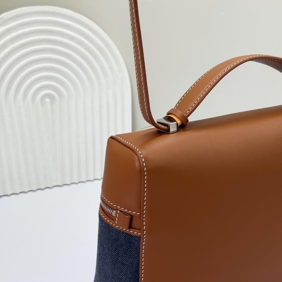 Loro Piana Extra Smooth Leather Top Handle Bag