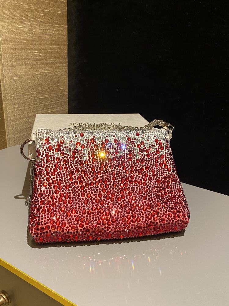 Jimmy Choo Crystal Embellished Pouch Bag