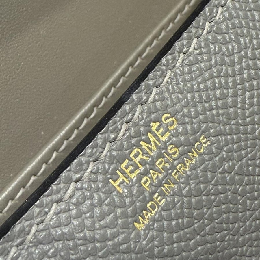 Hermes Constance Elan Bag 24cm - Graphite Grey / Gold Hardware