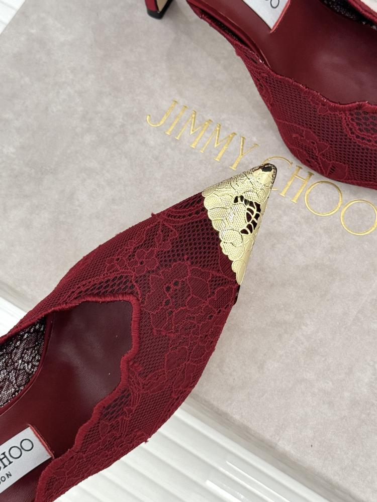 Jimmy Choo Lace Cap-Toe Mules 35-41