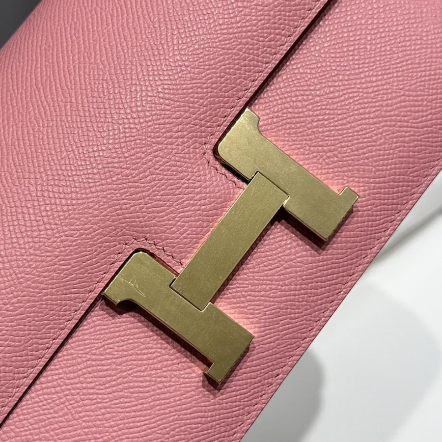 Hermes Constance Elan Bag 24cm - Rose Pink / Gold Hardware