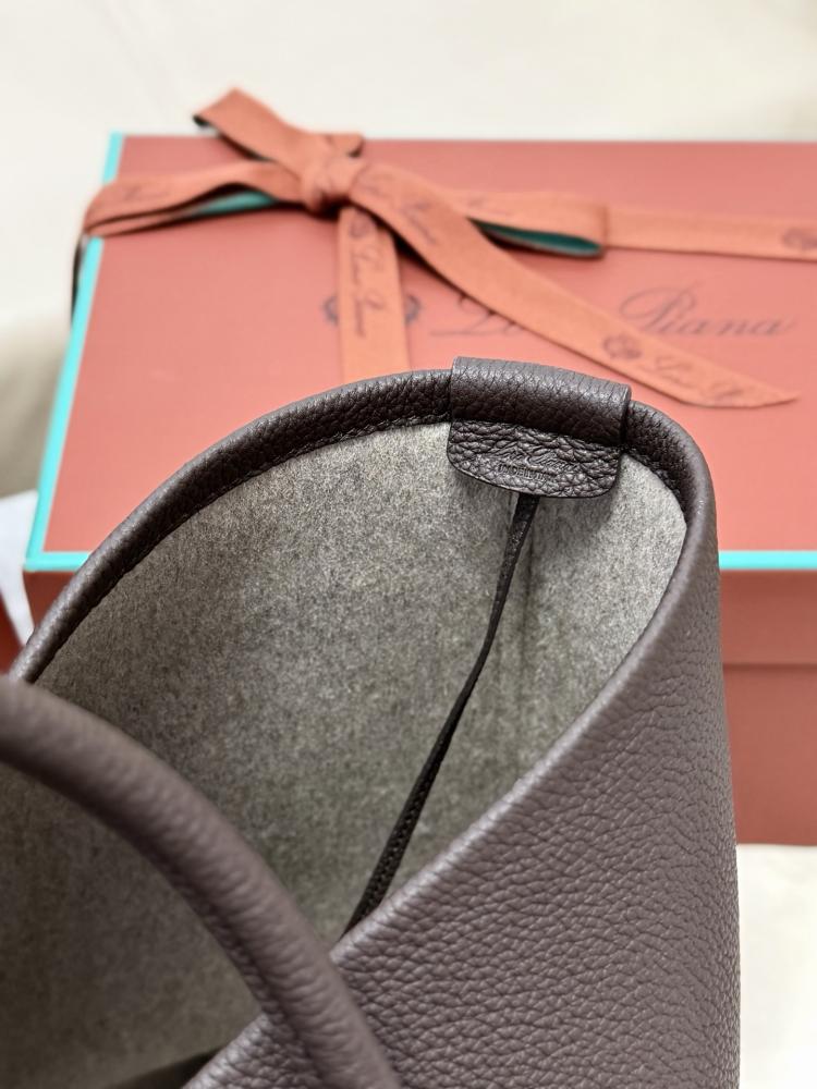 Loro Piana Large Grained Leather Tote Bag