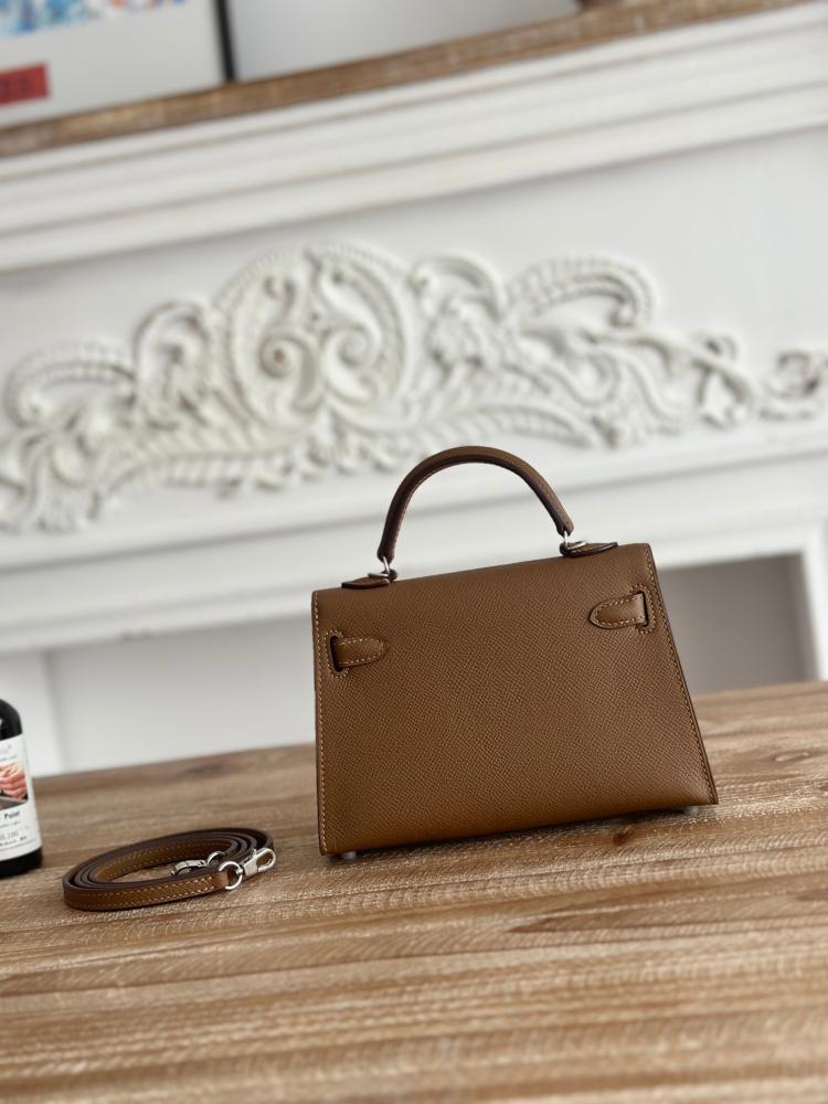 Hermes Mini Kelly II Bag 19cm - Brown / Silver Hardware