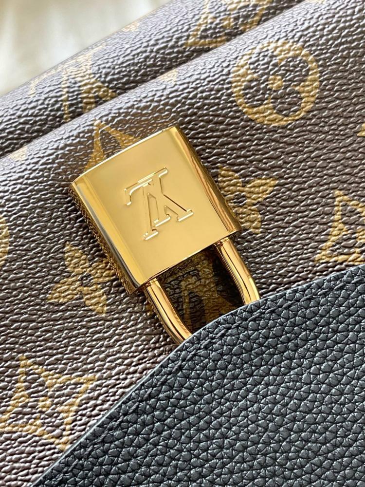 LV Monogram & Leather Mix Chain Bag
