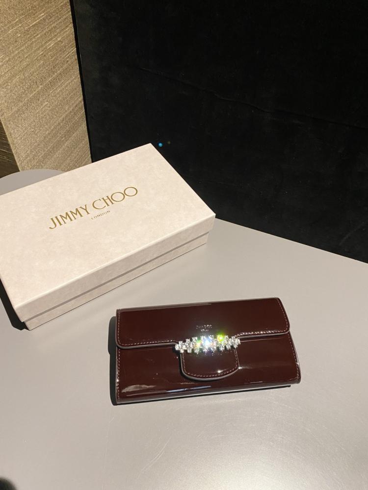 Jimmy Choo Crystal Embellished Clutch Wallet on Chain