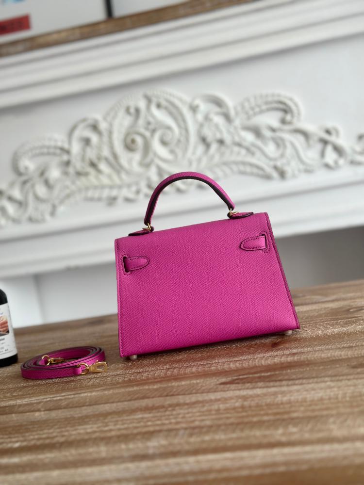 Hermes Mini Kelly II Bag 19cm - Hot Pink / Gold Hardware