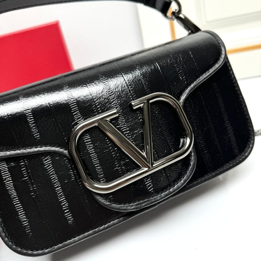 Valentino Garavani Loco Calfskin Leather Bag