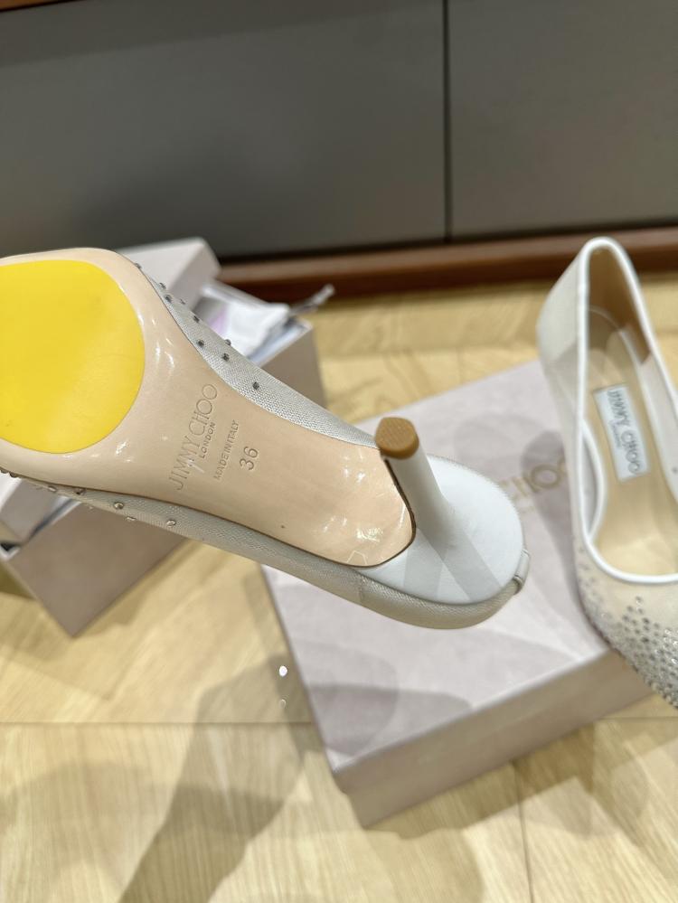 Jimmy Choo Crystal Embellished Mesh Pumps 35-41
