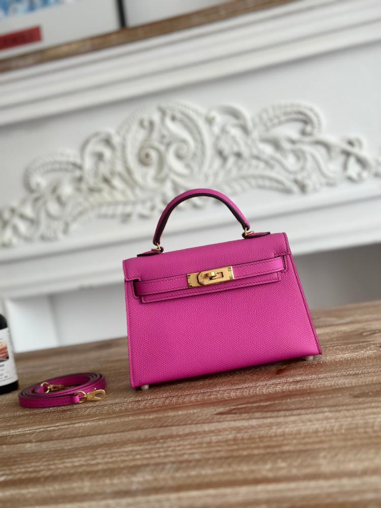 Hermes Mini Kelly II Bag 19cm - Hot Pink / Gold Hardware