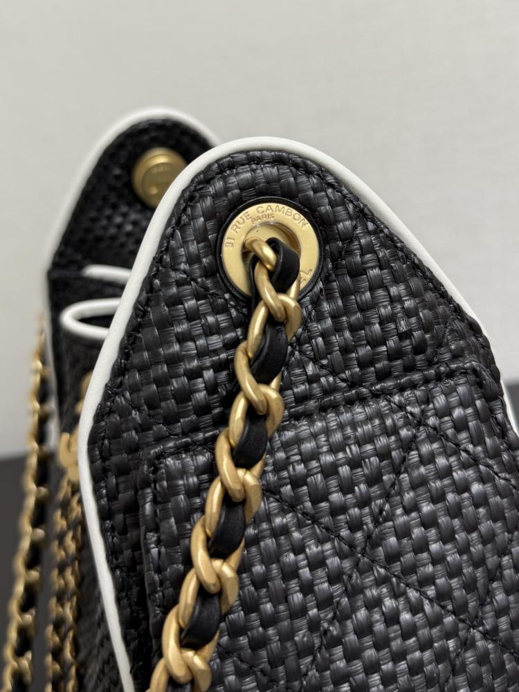 Chanel Quilted Drawstring Black Tote Bag