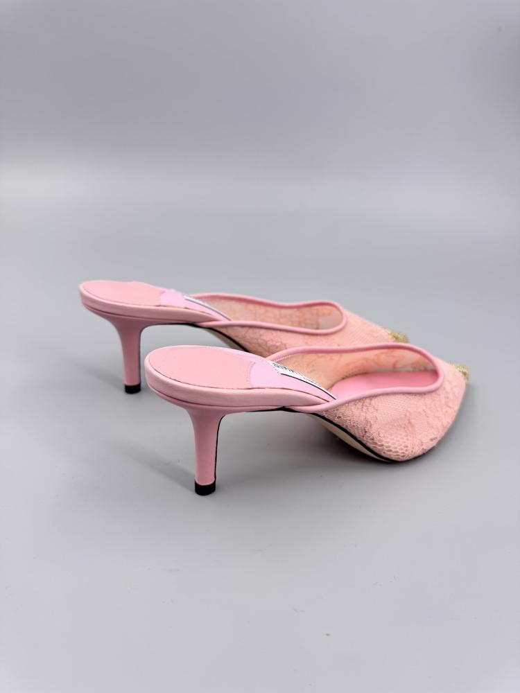 Jimmy Choo Lace Cap-Toe Mules 35-41