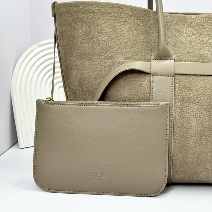 Loro Piana Large Grained Leather Tote Bag