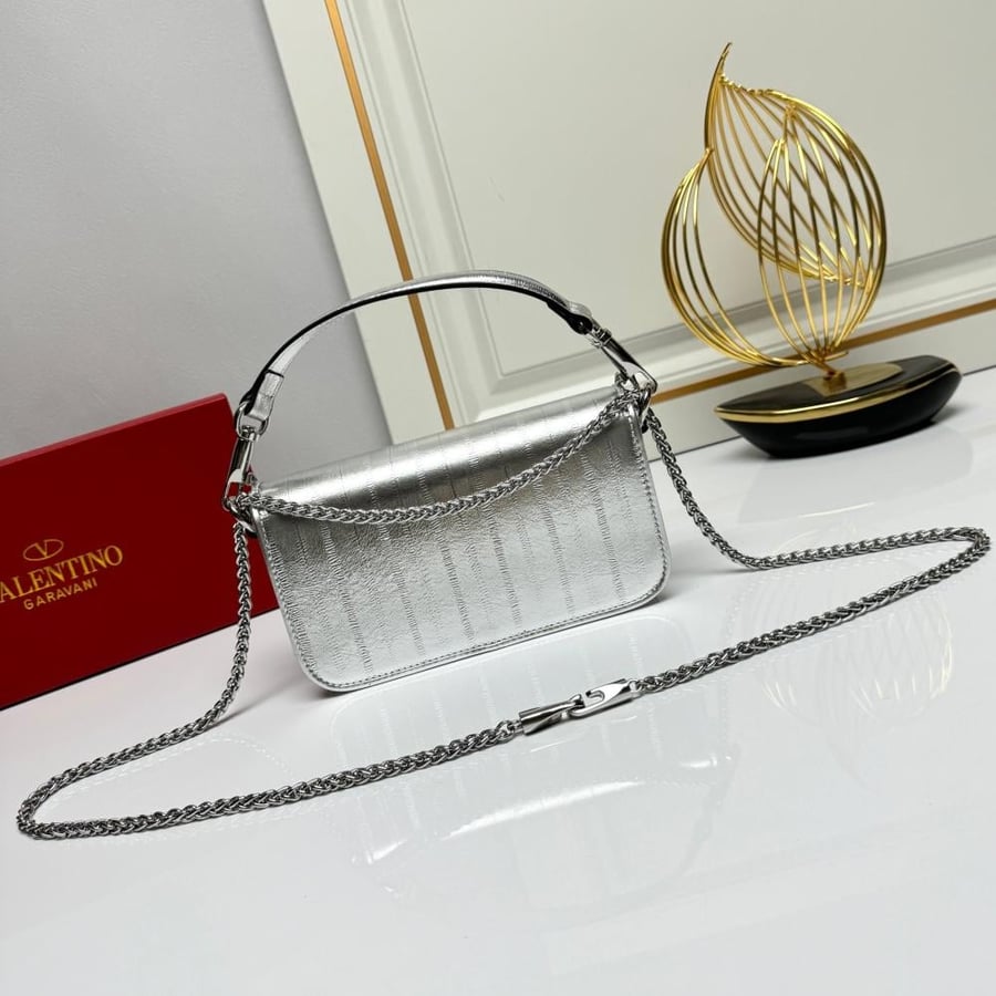 Valentino Garavani Loco Calfskin Leather Bag