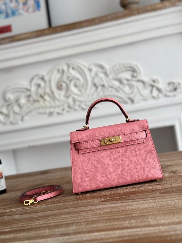 Hermes Mini Kelly II Bag 19cm - Coral Pink / Gold Hardware