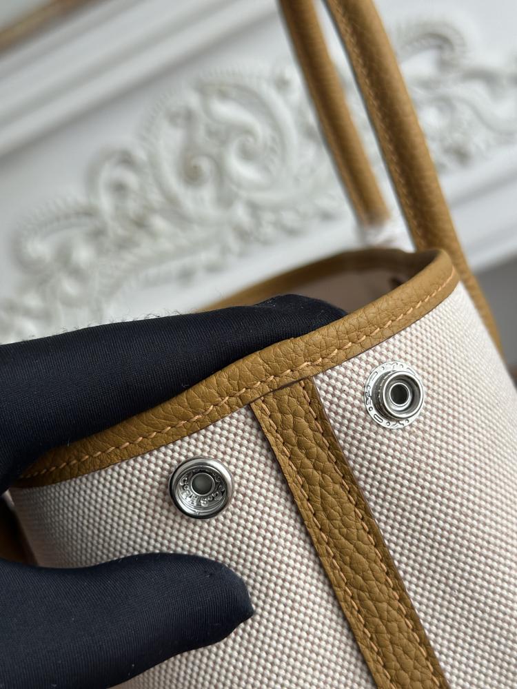 Hermes Néo Garden Party Mini Bag 23cm - Ecru & Mustard