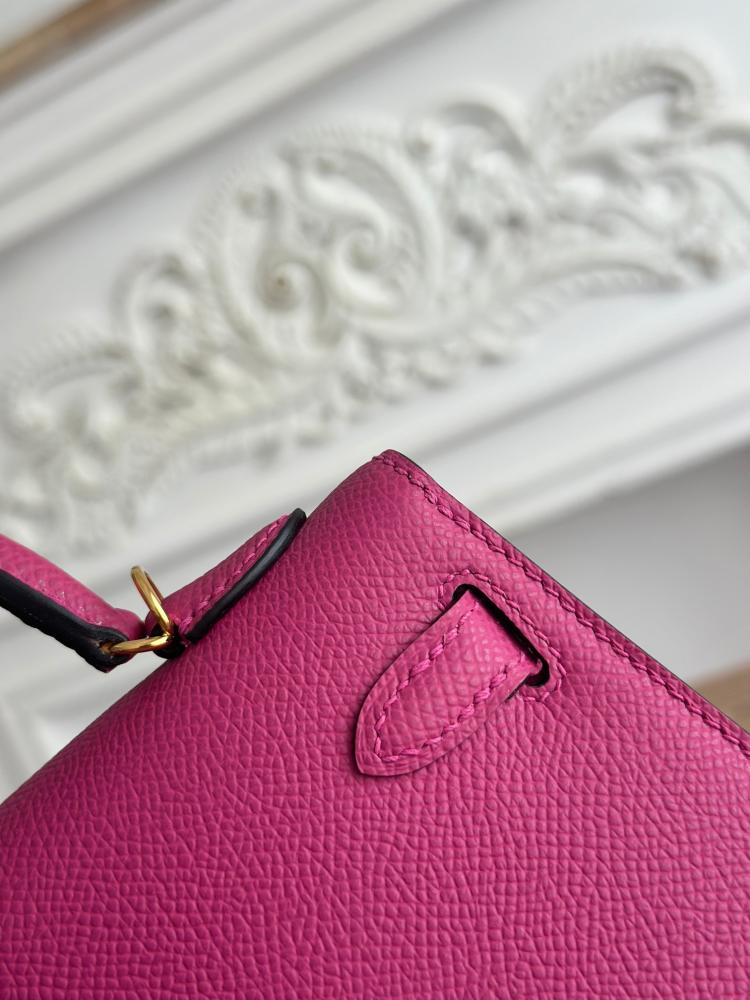 Hermes Mini Kelly II Bag 19cm - Fuchsia / Gold Hardware