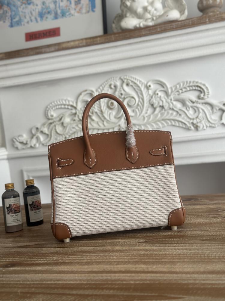 Hermes Birkin Bag 25/30cm - Gold & Ecru Horse Print