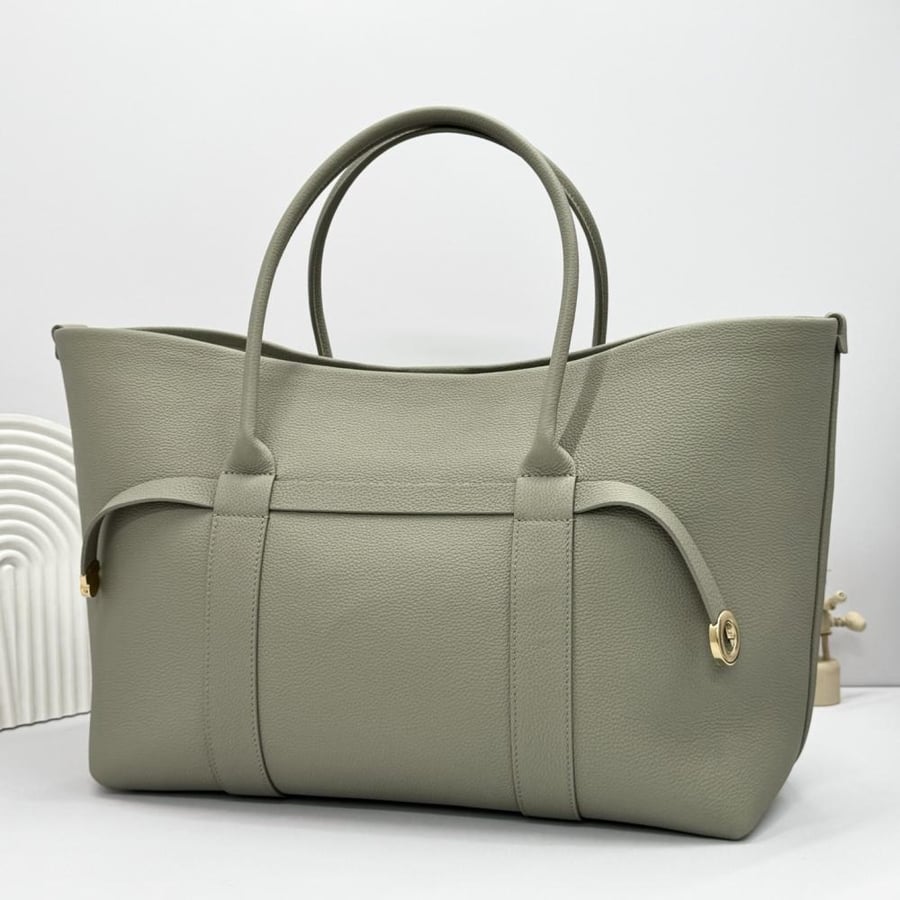 Loro Piana Large Grained Leather Tote Bag