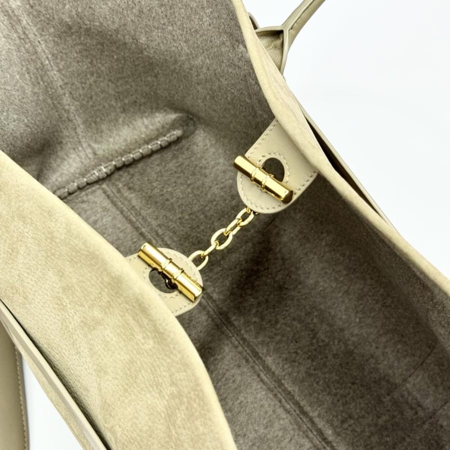 Loro Piana Large Grained Leather Tote Bag