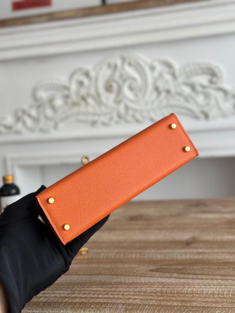 Hermes Mini Kelly II Bag 19cm - Orange / Gold Hardware