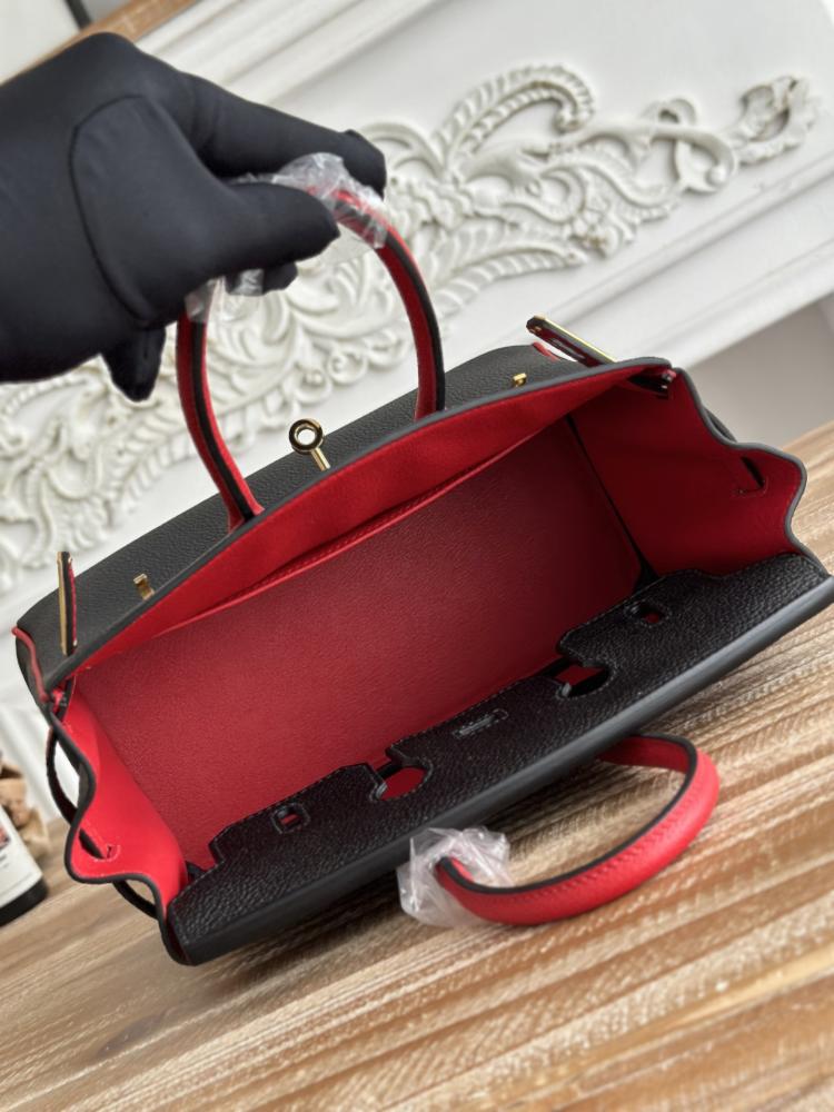 Hermes Birkin Bag 25/30cm - Black & Red
