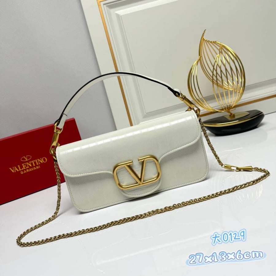 Valentino Garavani Loco Calfskin Leather Bag