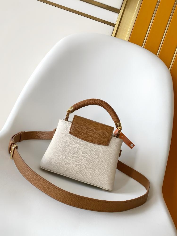 Louis Vuitton Capucines BB Braided Handle Leather Bag