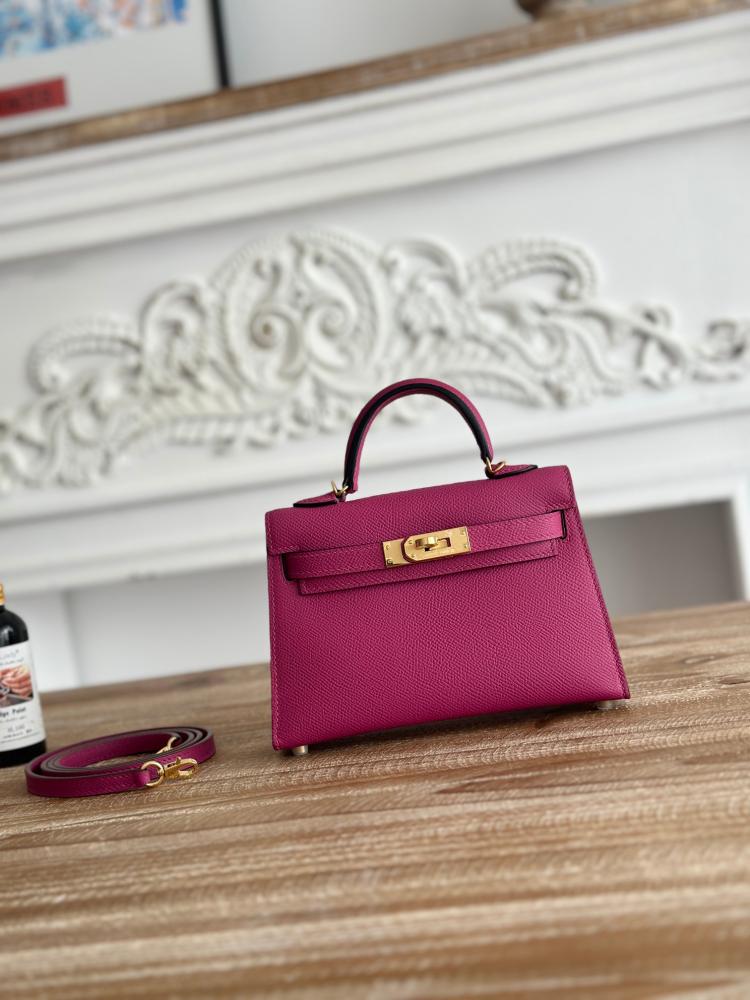Hermes Mini Kelly II Bag 19cm - Fuchsia / Gold Hardware