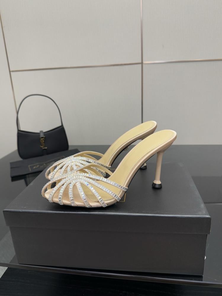 Alevì Milano Crystal-Embellished Mule Sandals (9cm) 35-39